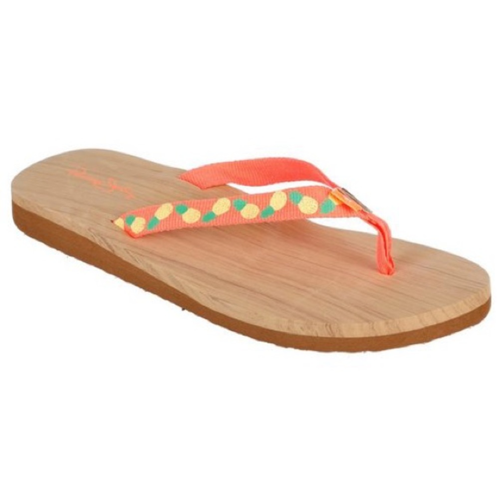 Panama Jack Orange Pineapple Flip Flops - Size S (6/7) - worn once!